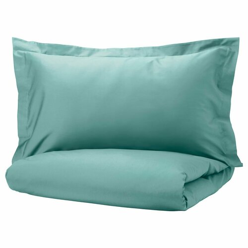 LUKTJASMIN Пододеяльник и наволочка икеа серо-бирюзовый 150x20050x70 см 10484436 4633₽