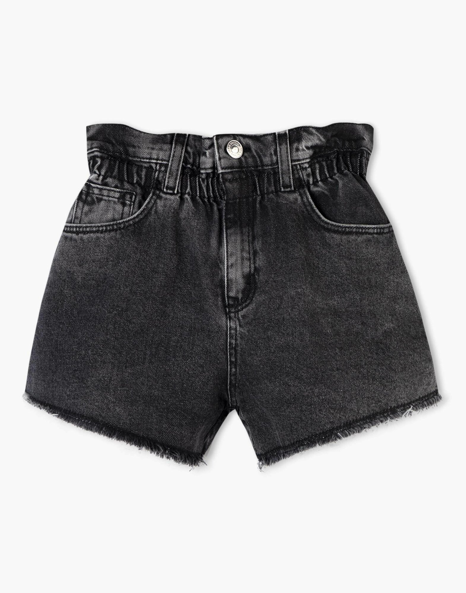 Джинсовые шорты Gloria Jeans GSH010852 черный для девочек 6-8л/122-128