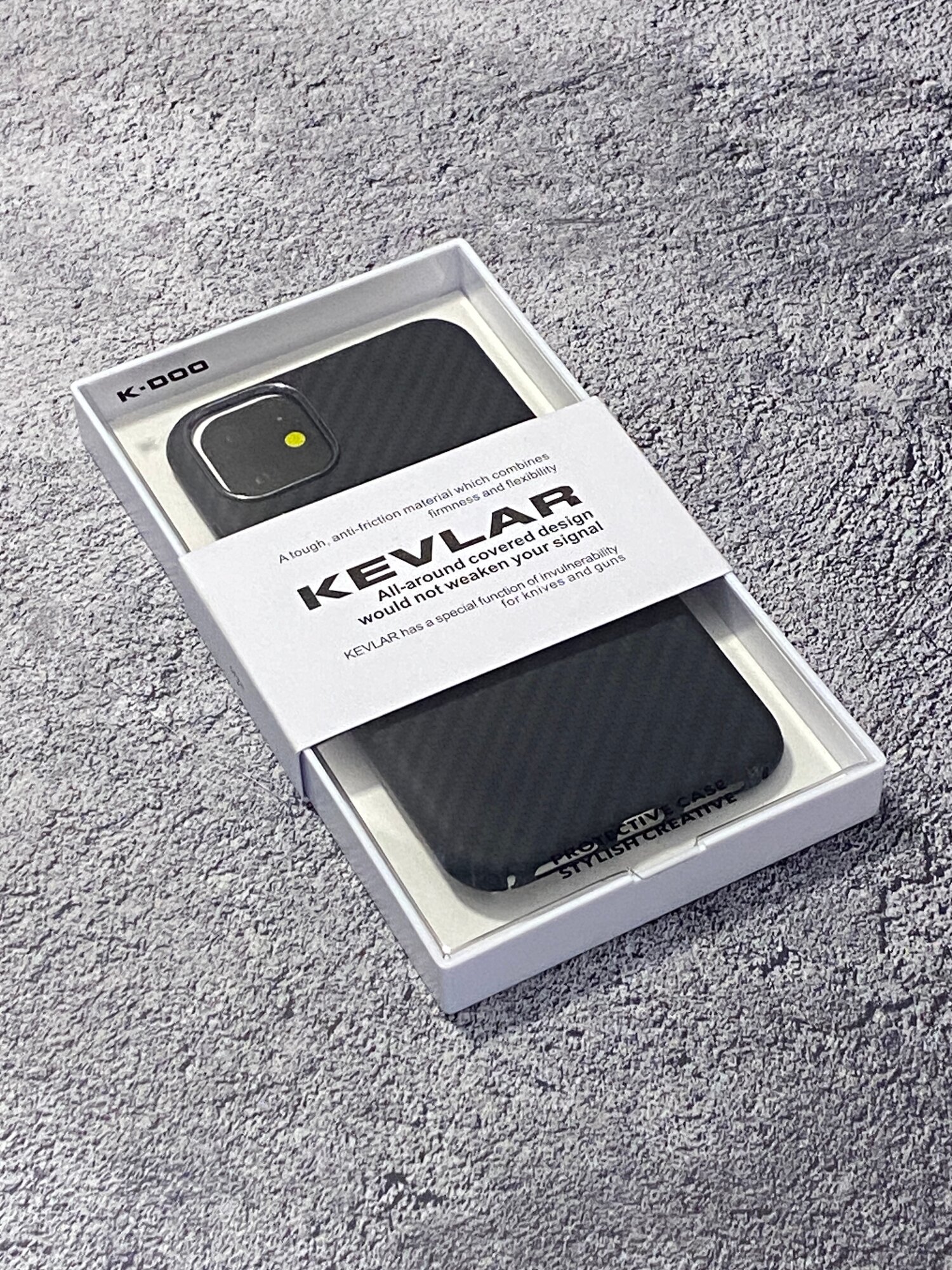 Кевларовый чехол-накладка на Айфон 11/K-Doo Kevlar тонкий и прочный чехол для iPhone 11