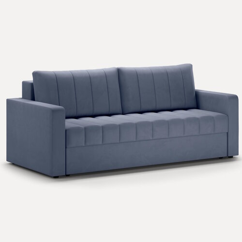 Изображение товара Диван раскладной "Бостон" 220х100х81, 150х192, 2 места, синий велюр