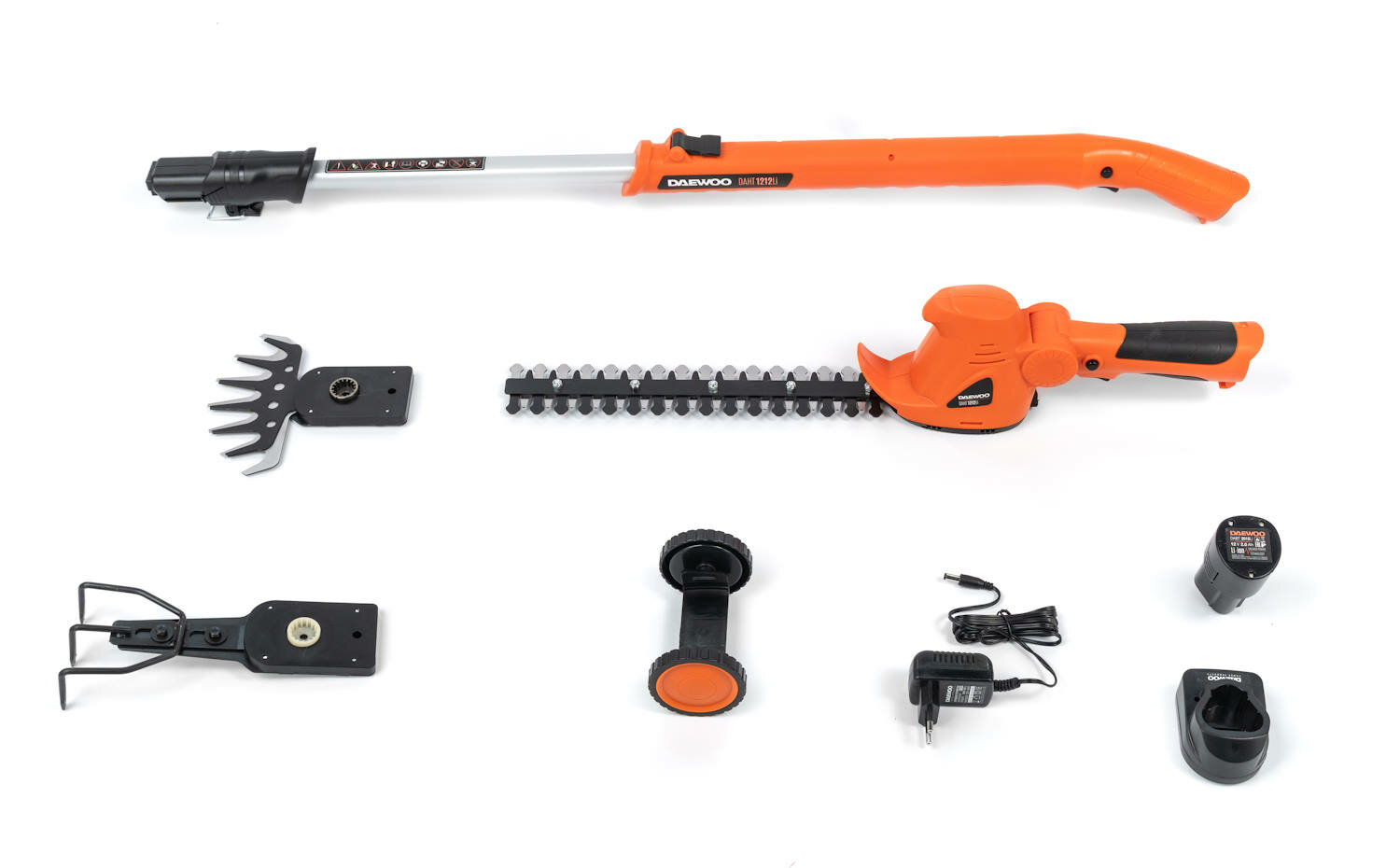 Картинки Ножницы-кусторез аккумуляторные DAEWOO DAHT 1212Li SET (12В, 2Ач, 30см)