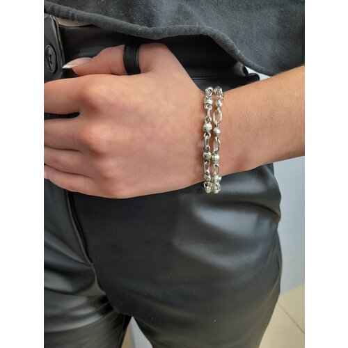 Браслет-цепочка Svetti, размер 16 см, размер one size, серебристый