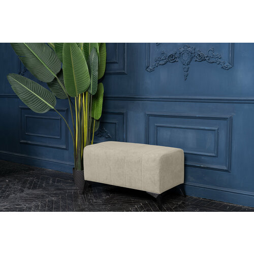 Банкетка в прихожую на ножках, пуфик в гостинную, спальню 80х40х45 см светло-бежевый