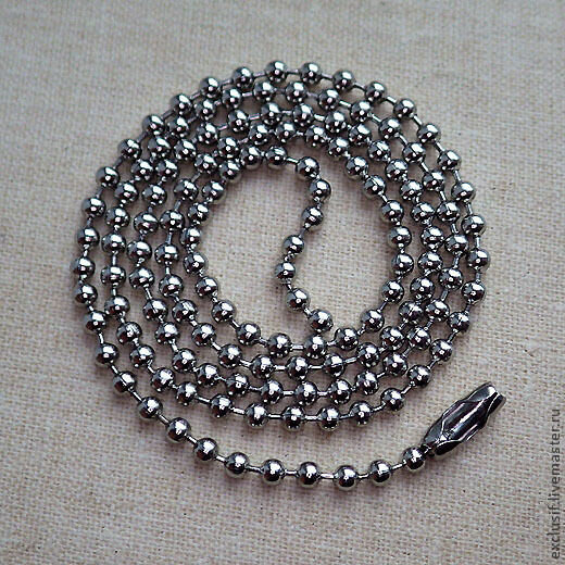 Цепочка для бейджа 85см, DURABLE, 8104/23, серебряный металлик, 1 шт