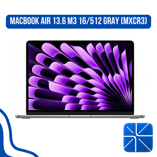 Ноутбук Apple MacBook Air 13 M3 16512 ГБ MXCR3 Space Gray Английская раскладка 164132₽