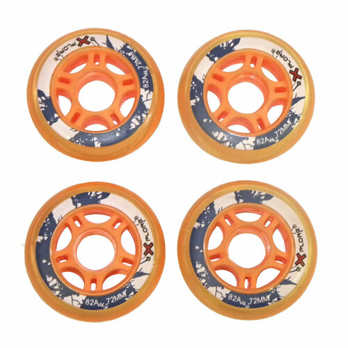 Колеса для роликовых коньков Explore 72 мм 82A 4 шт Цвет оранжевый 750₽