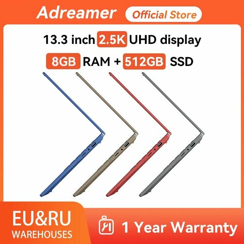 Adreamer LeoBook 13,3 дюйма Intel Celeron N4020 8 ГБ ОЗУ 1T SSD Windows 10, Gray 6G 1T, EU, Intel Celeron N4020