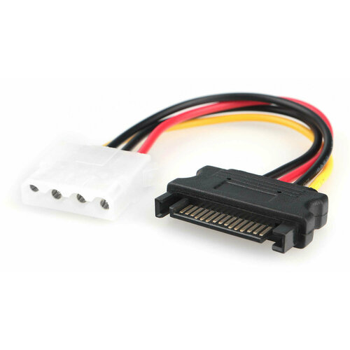 Кабель Cablexpert SATA - Molex (CC-SATA-PS-M), длина 0.15 м, 1 шт., разноцветный