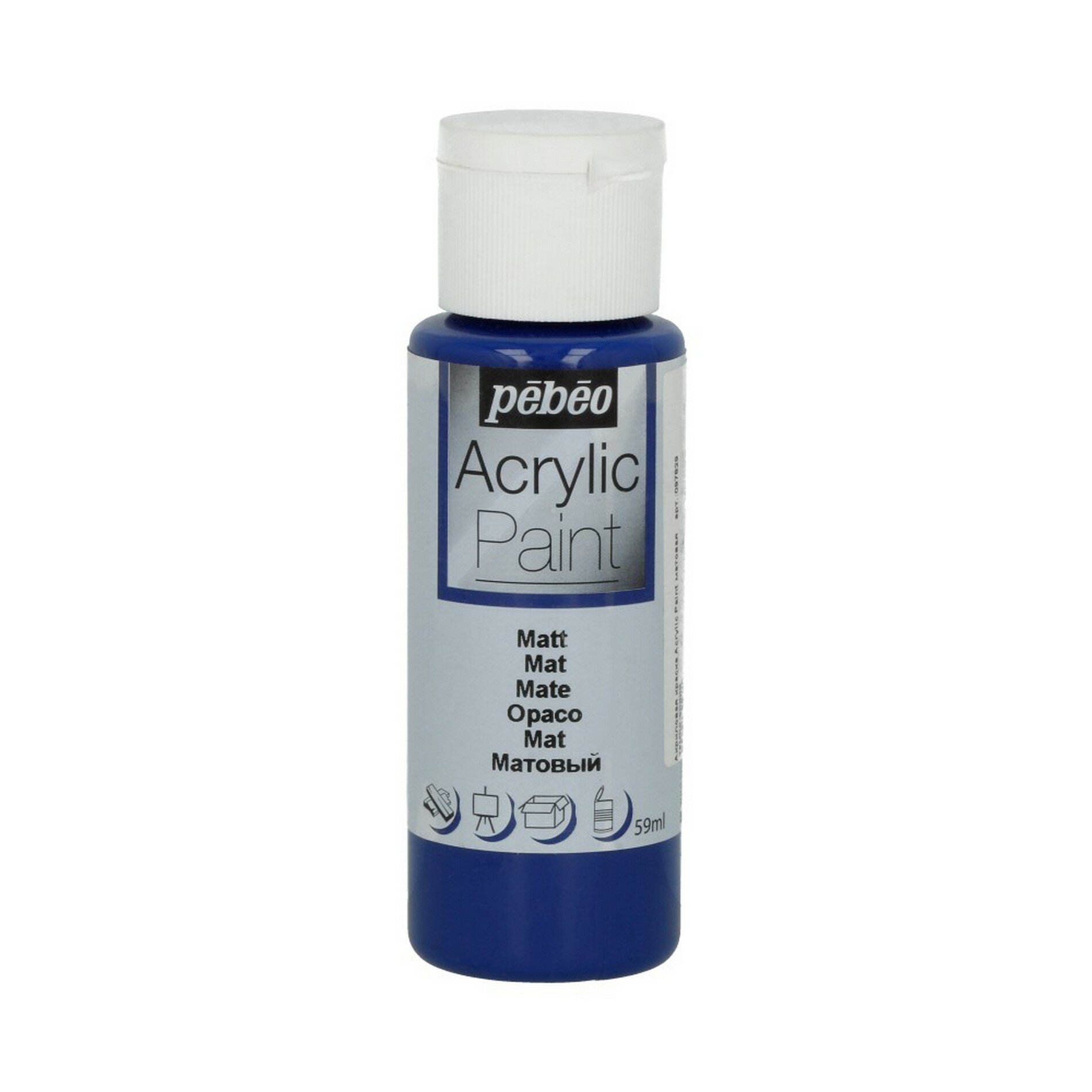 Краска акриловая Acrylic Paint декоративная матовая 59 мл цв. темно-синий