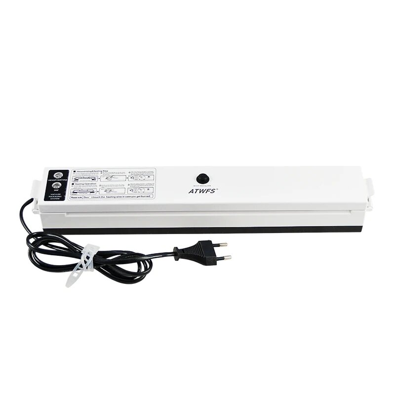 ATWFS Вакуумный упаковщик для еды 220В, EU plug 220v, Белый