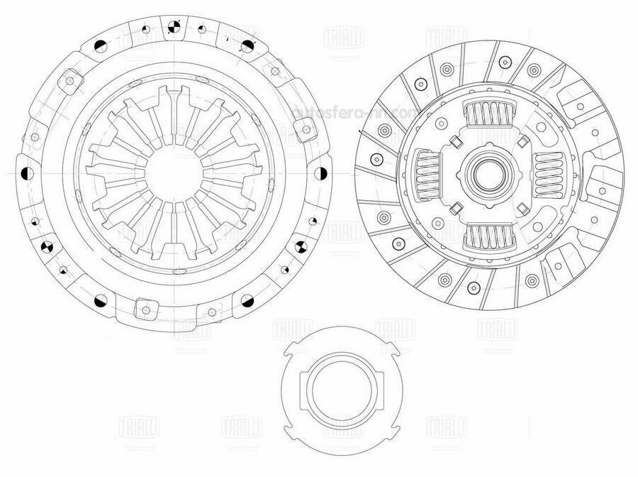 TRIALLI FR0817 Сцепление в сборе для а/м Kia Picanto (04-) 1.1i (с мех. муфт) (FR 0817)