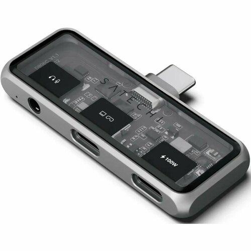 Хаб Satechi Mobile XR с PD 100Вт с 35мм Audio серый 7410₽