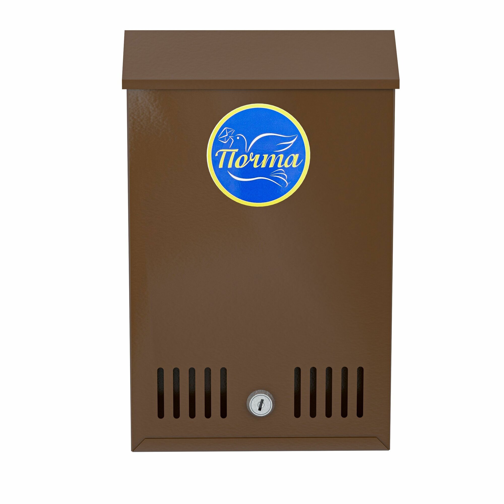 Почтовый ящик уличный с замком 31х21х4 см (коричневый); МетМастер