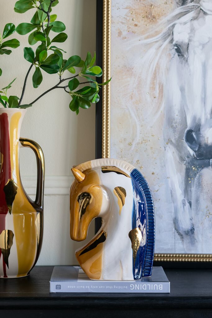 A61204 Декор настольный Голова лошади 18х10х27см  керамика  Glasar