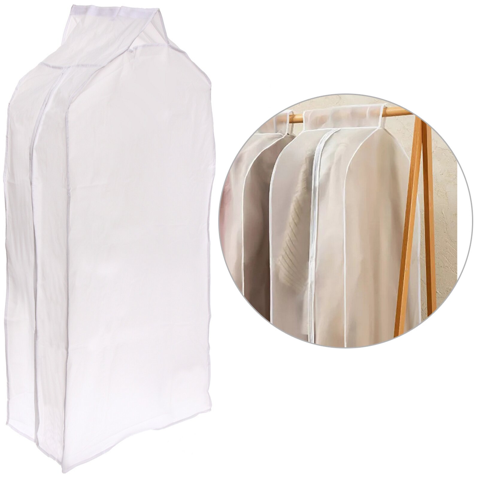 Чехол для одежды «идеядома» белый 60х30х90см защита от пыли