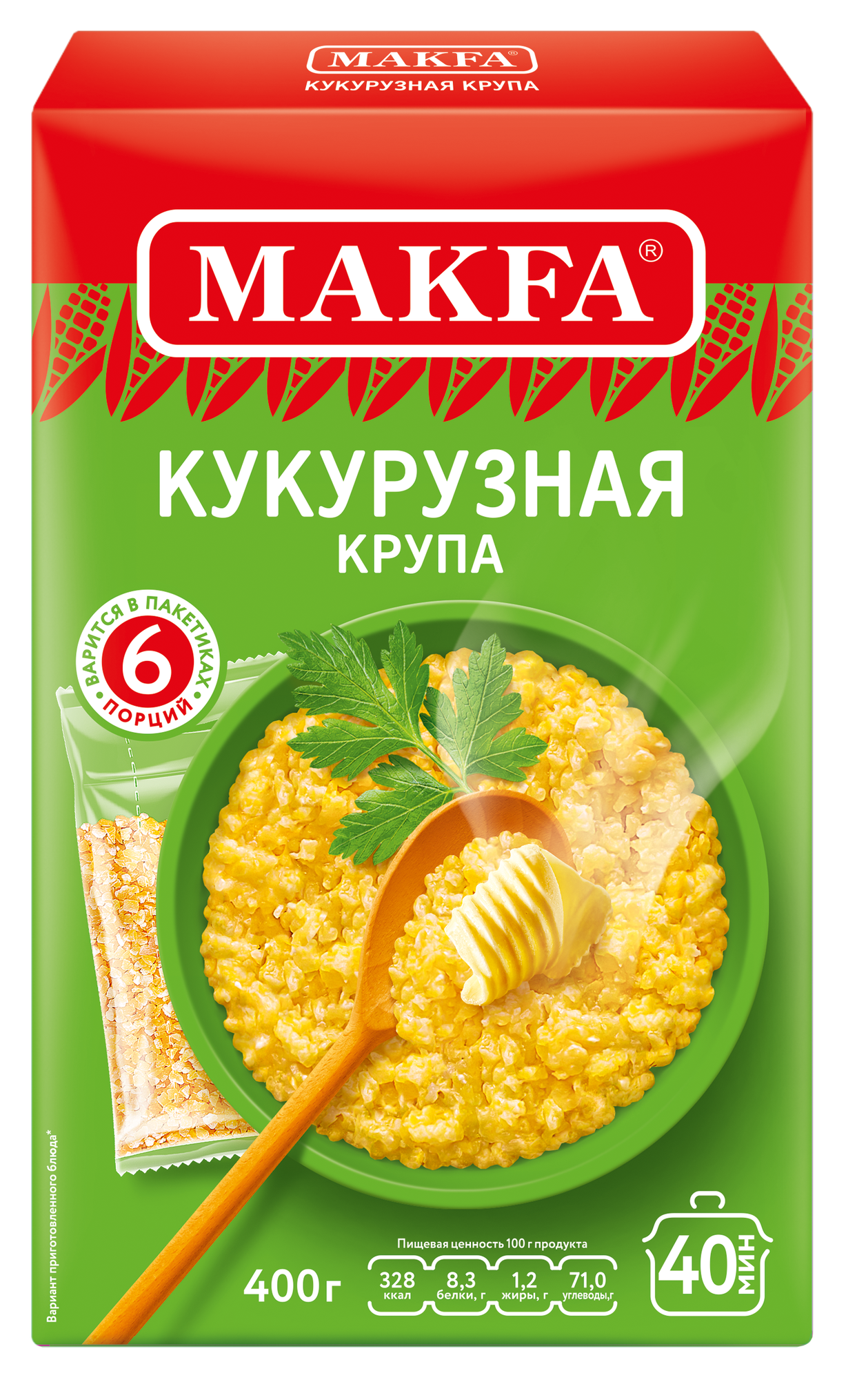 Makfa крупа кукурузная №4, 400 г