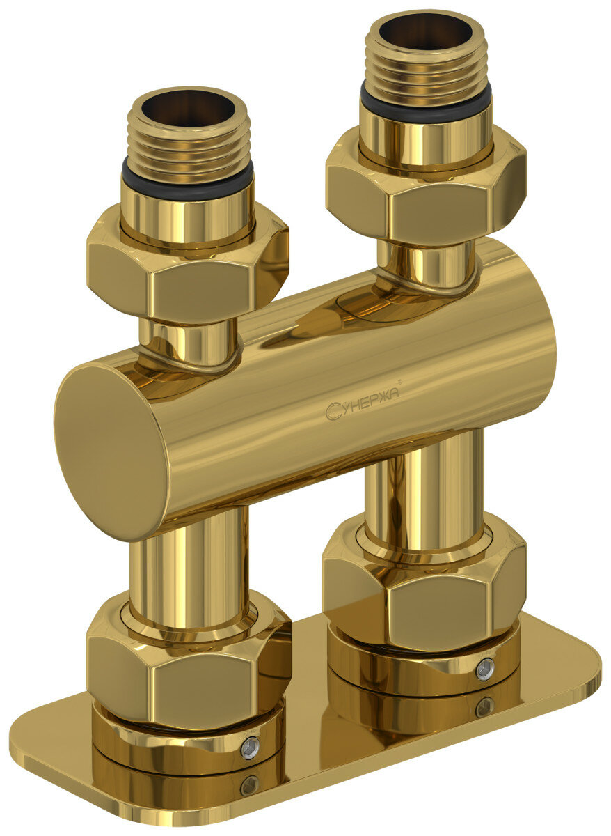 Модуль Сунержа 03-1537-1234 Модуль 2х1/2" прямой EU50, золото