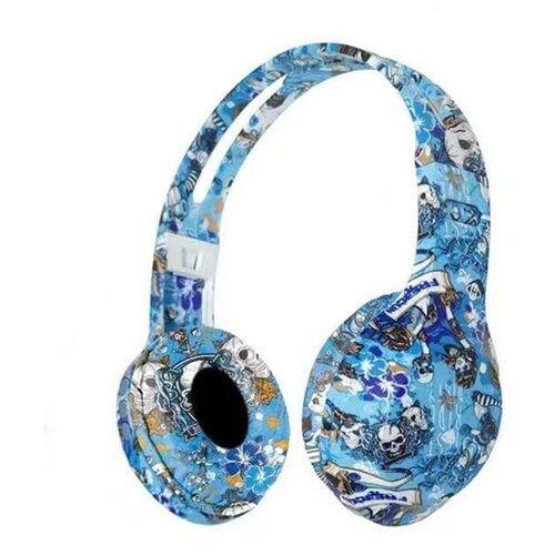 Детские наушники беспроводные полноразмерные Мем Sticker Boom CS Блютуз гарнитура универсальная на смартфон планшет TWS ребенку BT 51 Синий 249900₽