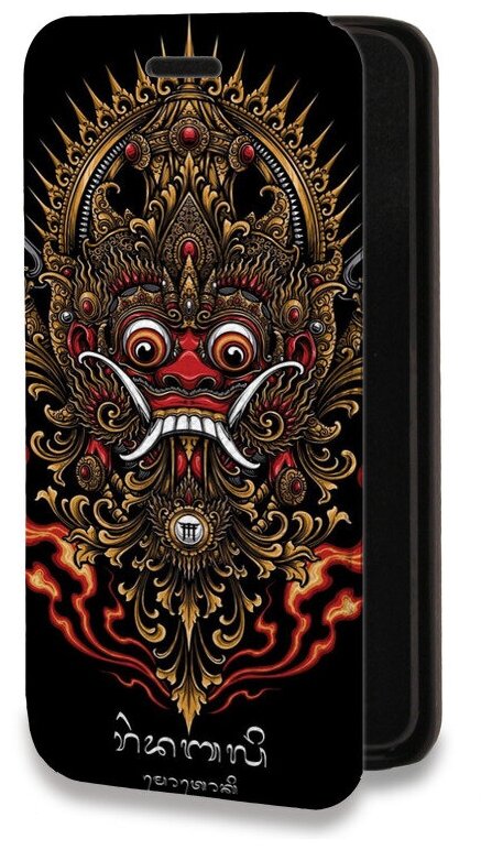 Дизайнерский горизонтальный чехол-книжка для Хуавей П Смарт 2021 / Huawei P Smart (2021) Азиатский принт