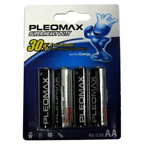 Батарейки Pleomax Plus R6 AA X4 4шт. батарейка pleomax lr6 2bl