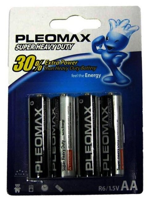 Батарейки Pleomax Plus R6 AA X4 4шт.