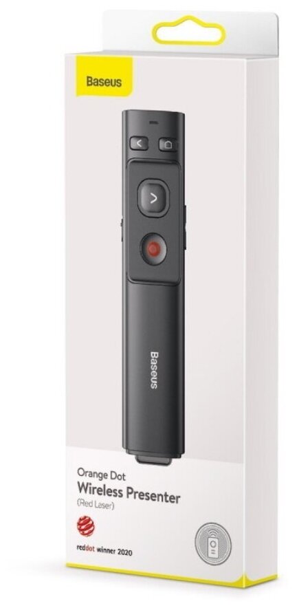 Лазерная указка-презентер Baseus Orange Dot Wireless Presenter Red Laser - Серая (ACFYB-0G)