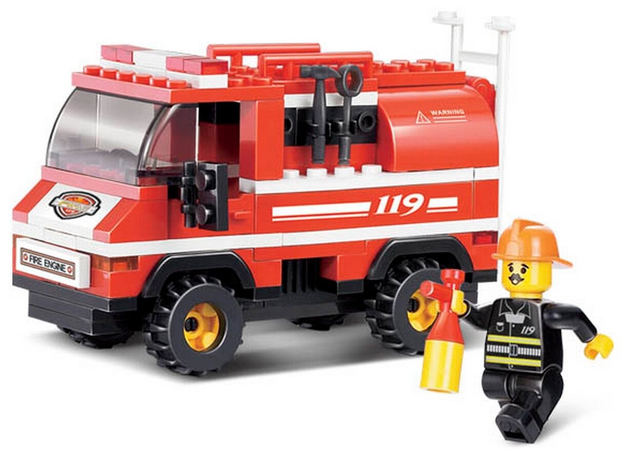 Конструктор Sluban Пожарные Пожарные спасатели (133 дет.) - фото №3