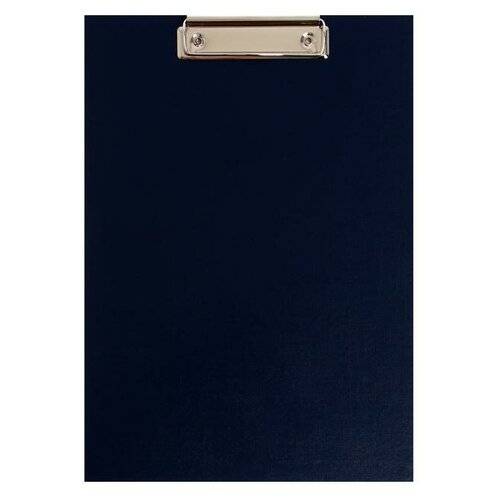 фото Планшет с зажимом а4, 2 мм, calligrata прочный, картон/бумвинил, синий (клипборд)