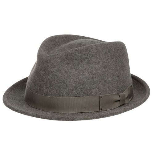 фото Шляпа трилби bailey, шерсть, утепленная, размер 59, серый