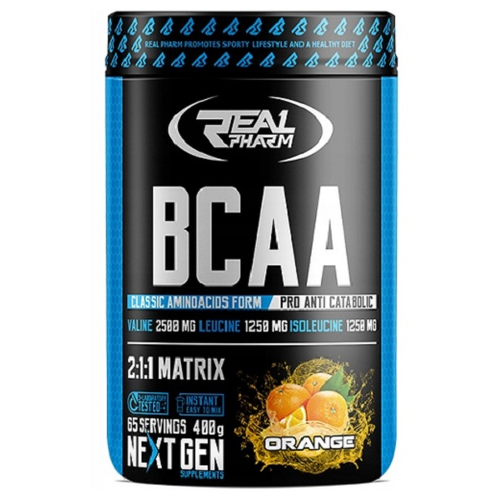 Real Pharm BCAA Instant (400 гр) (натуральный) real pharm glutamine 500г апельсин