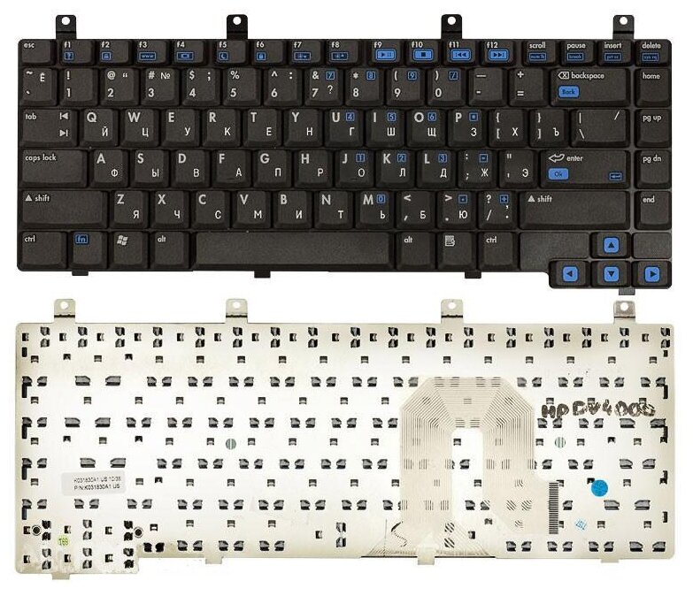 Клавиатура для ноутбука HP Compaq Presario V4118 черная 1010₽