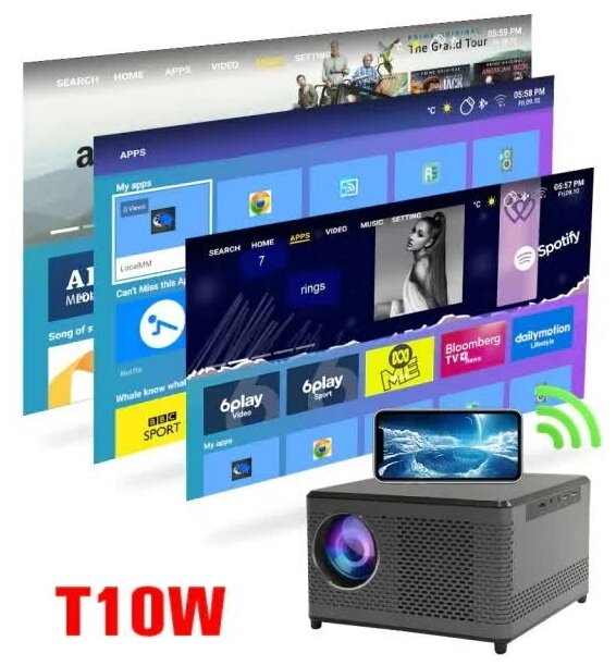 Проектор TouYinger T10W Android 9 Smart TV 1080p 7200lm