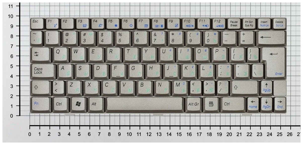 Клавиатура для ноутбука Asus 0KNA-0D3US02 русская серебристая
