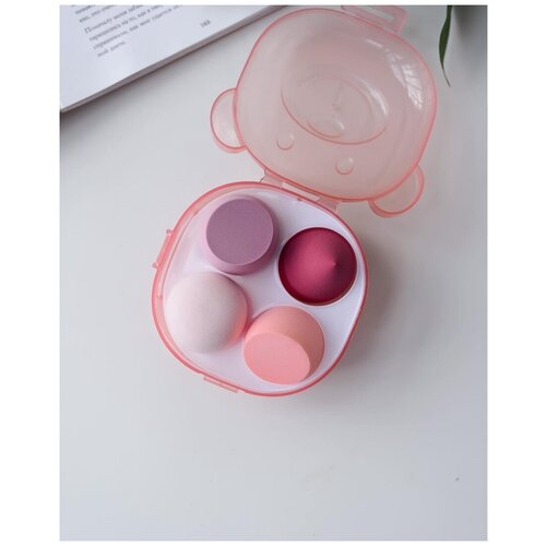 Набор спонжей для нанесения макияжа цвет персиково-розовый RubyFace