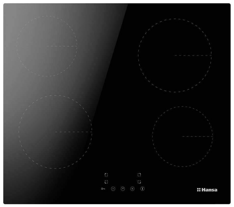 Электрическая варочная панель Hansa BHC633009, с рамкой, цвет панели черный, цвет рамки черный