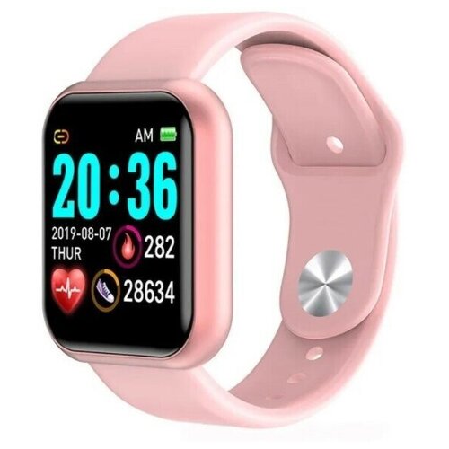Умные Часы Smart Watch Y68 (D20 Pro), (розовые)