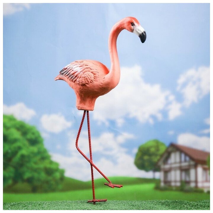 Садовая фигура "Фламинго" малый 36х13х75см