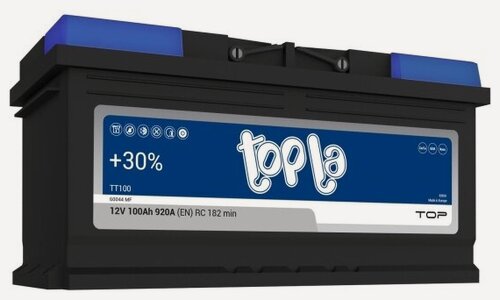Изображение товара Аккумулятор Topla Top TT100 60044 SMF (118800), 353x175x190, обратная полярность, 100 Ач