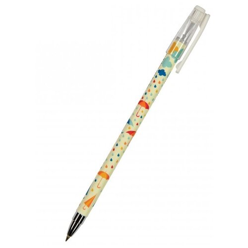 Ручка BrunoVisconti, шариковая, 0.5 мм, синяя, HappyWrite «зонтики», Арт. 20-0215/27