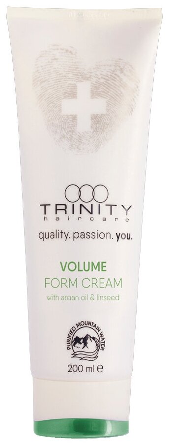 Trinity Care Essentials Volume Form Cream - Тринити Кейр Эссеншлс Вольюм Форм Крем-уход с аргановым маслом для стайлинга, 200 мл -