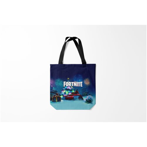 фото Сумка-шоппер / 40х40 см / геймерам / fortnite новый год burnettie