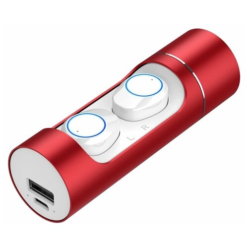 Беспроводные TWS BLUETOOTH наушники JETACCESS WBS-60 бело-красный BT50сенсупр800mAh powebank 199900₽