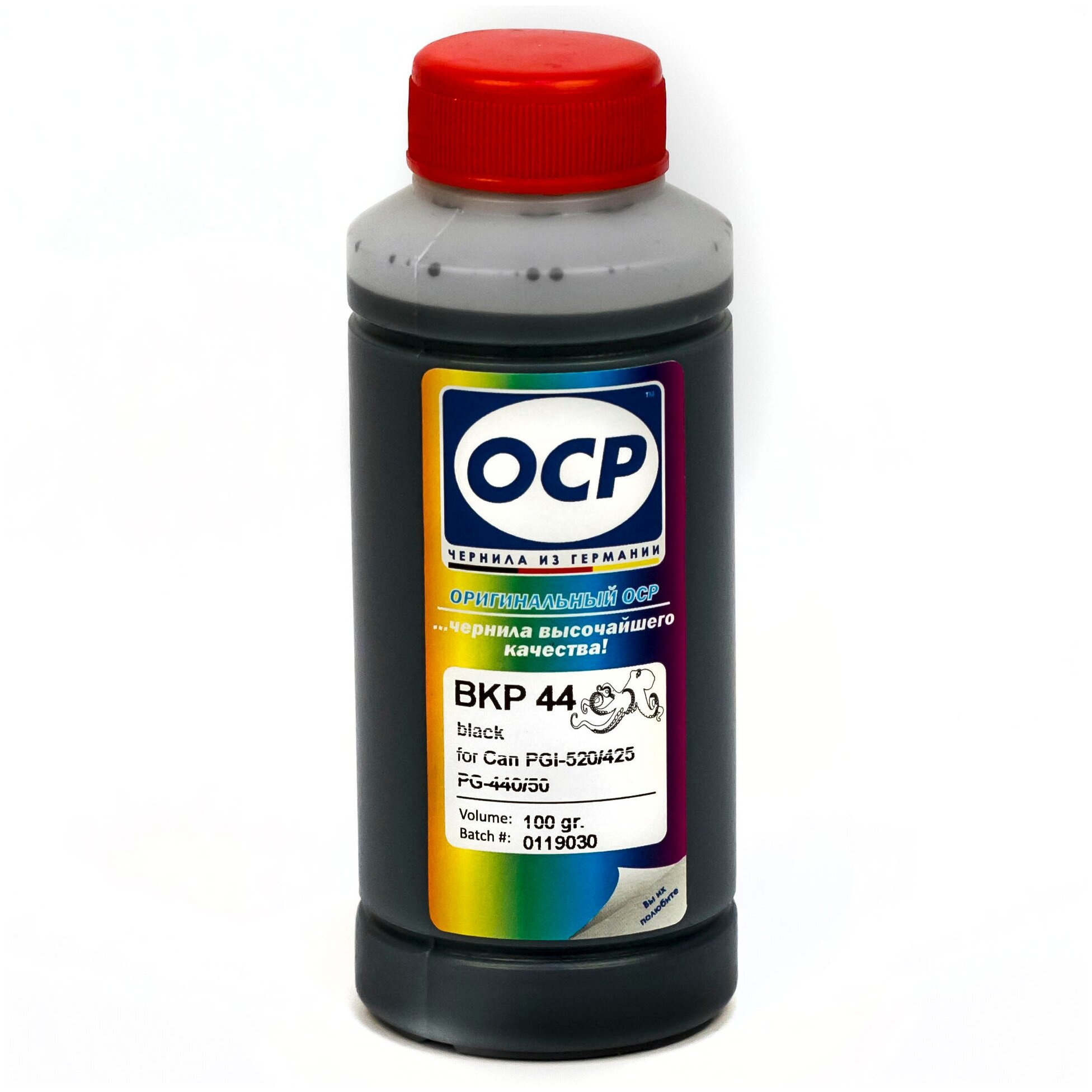 Чернила OCP BKP 44 черные пигментные для картриджей Canon PIXMA: PG-37/40/510/440/445 XL и PGI-425pgbk/520/470