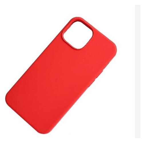 фото Задняя накладка для ip 13 pro max (6.7) силикон тонкий матовый красная fixtor