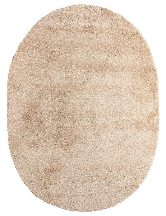 Ковёр Фризе Шегги, цвет светло-кофейный, овал 80х150 см Витебские ковры 4578571 . - фотография № 1