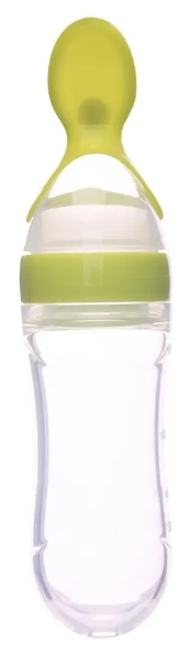 Mi sol / Детская силиконовая бутылочка для кормления / Ложка дозатор для введения первого прикорма