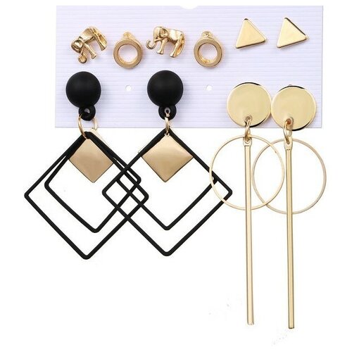 фото Серьги набор на уши в золочении китай