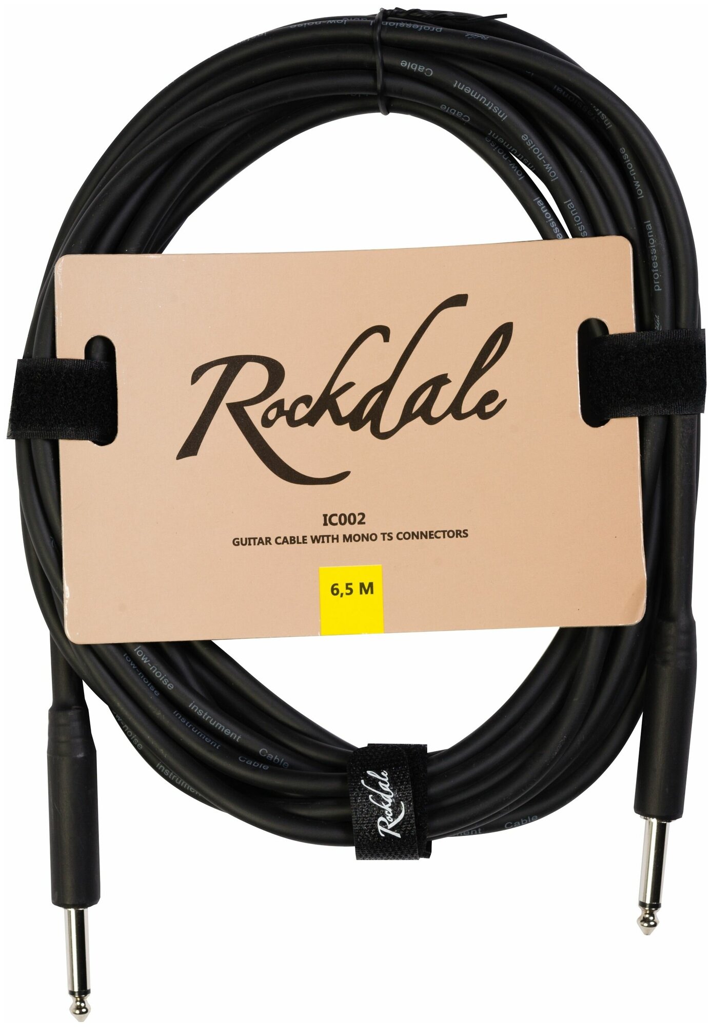 ROCKDALE IC002.20 Гитарный кабель с разъёмами TS моно для небалансных соединений, OFC, 64x0,12+20x0,12, длина 6,5 м - фото №2