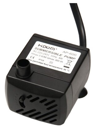 Помпа фонтанная Hidom AP-600, 300 л/ч, 4 Вт - фотография № 1