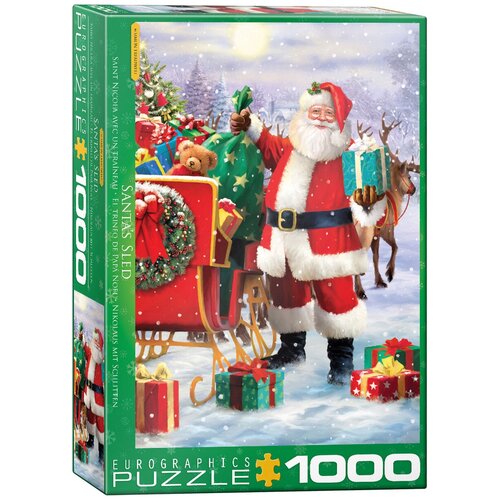 Пазл Eurographics 1000 деталей: Санта с санями